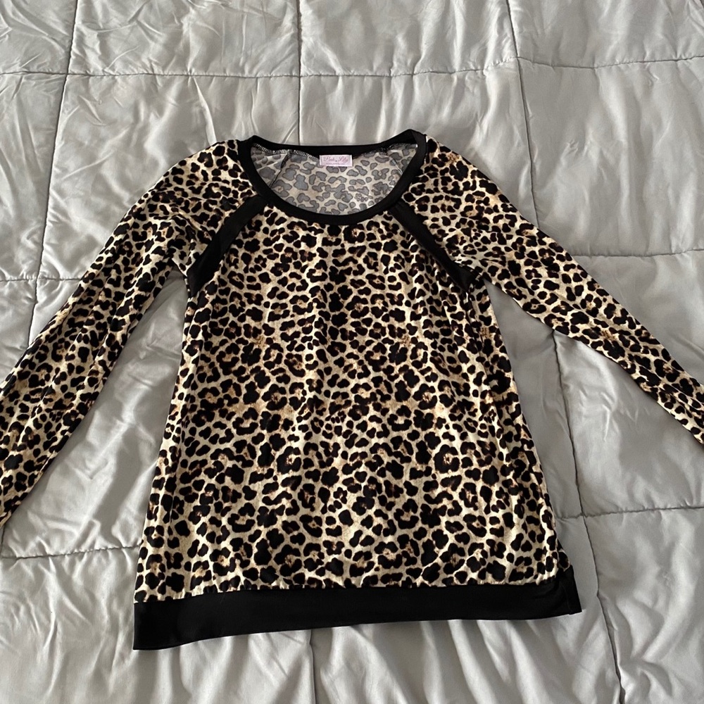 Long Sleeve Leopard Top